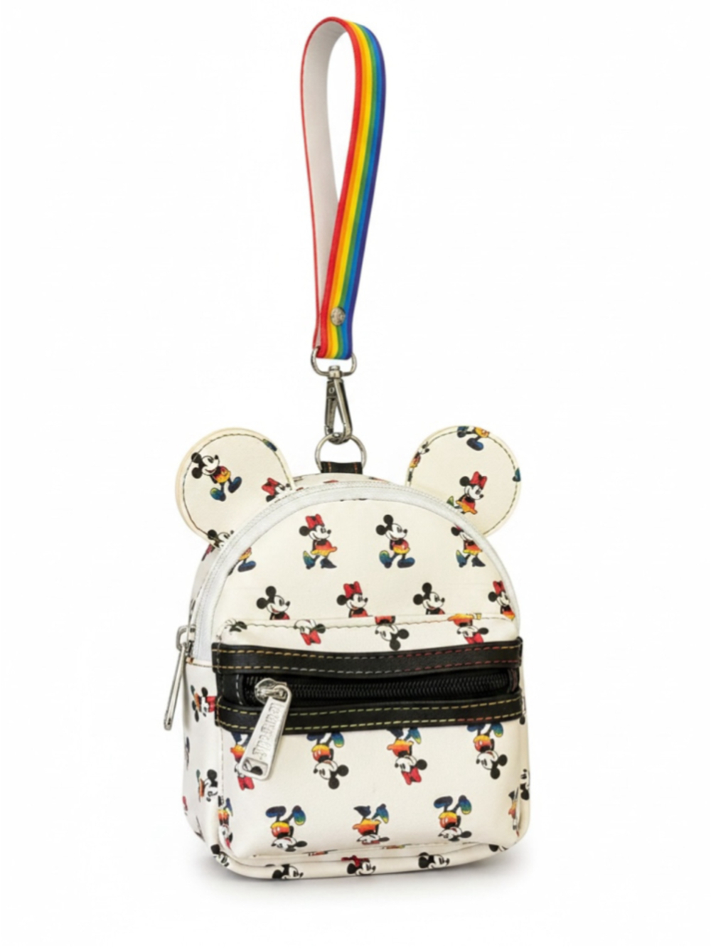 Loungefly Disney Parks Rainbow Collection Mini Bag With Rainbow Wristlet Strap